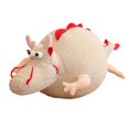 thumbnail image 4 of Almohada de peluche de dragón, muñeco de peluche redondo de dibujos animados, Animal relleno suave para fiesta, hogar, sofá cama, dormitorio, recuerdo Blanco 60cm Macarena Juguetes de peluche, 4 of 8