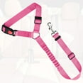 thumbnail image 4 of 2 Packs Dog Cat Safety Seat Belt Strap Car Headrest Restraint, Pink, 4 of 7