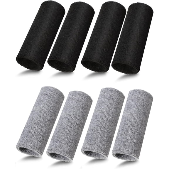 8 Pieces 6 Inch Wrist Sweatband Sports Wristbands Tennis Elastic Athletic Wristband for Men and Women Wide Wrist Protection Band Long Size for Basketball Running