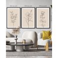 thumbnail image 6 of Drsoum Vintage Floral Wall Decor 16x24in3pcs Black Framed Home Flower Painting for Living Room Ready to Hang, 6 of 7
