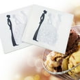 thumbnail image 1 of WHAMVOX 40Pcs Beautiful Napkins White Paper with Printed Bride and Groom Design for Parties, 1 of 8