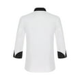 thumbnail image 6 of YiZYiF Mens Chef Jacket Unisex Long Sleeve Restaurant Hotel Work Wear Kitchen Cooking Uniform White L, 6 of 7