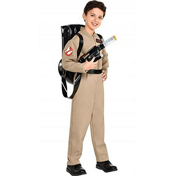 Traje Halloween de los Cazafantasmas, tienda Party City con Mochila de Protones, niños, Mediano (8-10)