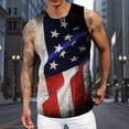 thumbnail image 2 of HCNTES Mens Graphic Tank Tops Sleeveless Muscle Shirts Beach Hawaiian Patriotic Tank Tops(Grey,M), 2 of 6