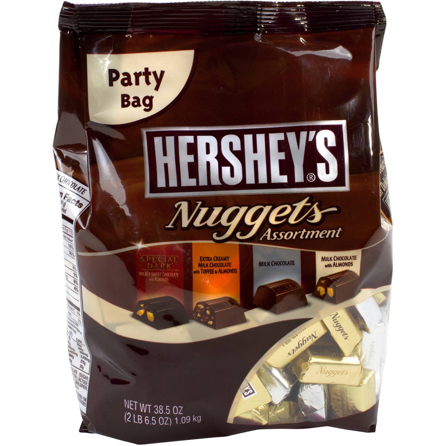 Hershey's Nuggets Assortment Candy Party Bags, 38.5 oz, (Pack of 2