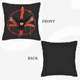 thumbnail image 6 of Set of 2 18x18in Throw Pillow Covers - Bold Black Design with Bird in Dripping Red Heart Cross - Perfect for Couch Bed Car, 6 of 8