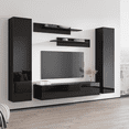 thumbnail image 3 of Wall Mounted Floating Modern Entertainment Center Fly A, Black, B1, 3 of 5