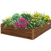 SnugNiture Galvanized Raised Garden Bed 4x4x1FT Outdoor Large Metal Planter Box Steel Kit for Planting Vegetables, Flowers