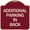 Burgundy, variant on SignMission A-DES-GW-1818-24351 18 x 18 in. Designer Series Sign - Additional Parking in Back Sign, Green & White