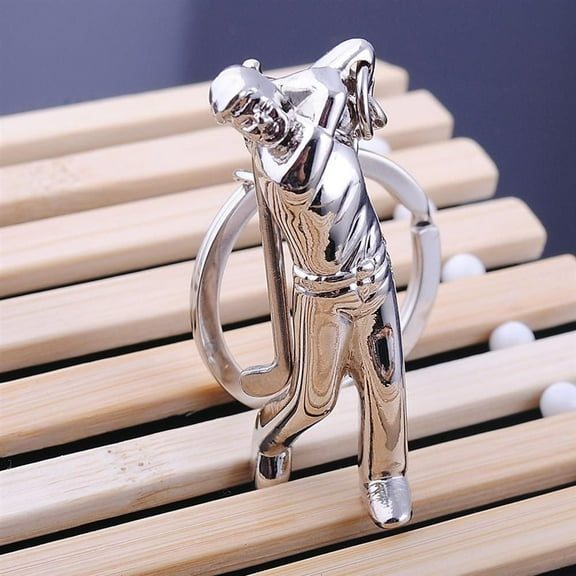 WHAMVOX Player Keyring Keychain Metal Cool Car Keyring Purse Bag Pendant Decoration Creative Gift Party Favor (Silver)