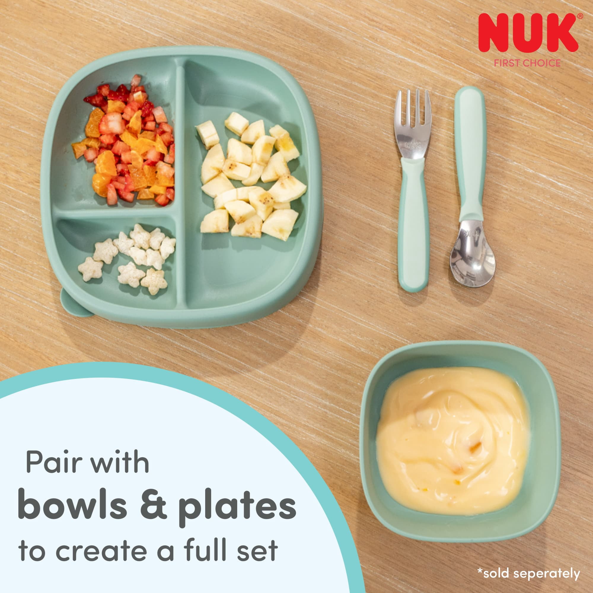 NUK First Choice Kiddy Cutlery Spoons, 3 Pack