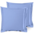 thumbnail image 2 of (2 pack) Nestl Pillow Sham Set of 2, Premium 1800 Series Double Brushed Bed Pillow Cases, Calm Blue, Euro 26" X 26", 2 of 6