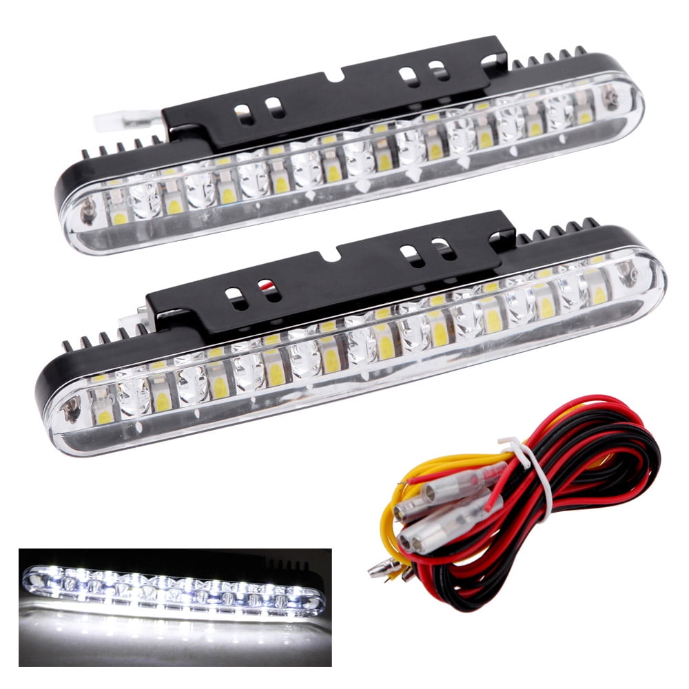2pcs 30LEDs Car Daytime Running Light DRL Daylight Lamp with Turn