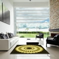 thumbnail image 7 of Ahgly Company Machine Washable Indoor Round Transitional Bold Yellow Area Rugs, 7' Round, 7 of 7