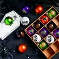 thumbnail image 4 of Kbndieu 16 Pcs Halloween Ball Ornaments for Tree, 2.4 Inch Halloween Witch Ghost Hanging Balls with Sequins, Halloween Tree Decorations for Party Hanging Decor, 4 of 6