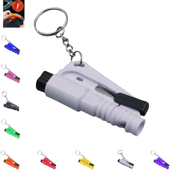 Emergency Car Escape Tool Keychain – Window Glass Breaker and Seat Belt Cutter for Vehicle, Compact Rescue Hammer with Key Ring, Must-Have Safety Tool for Car Accidents