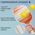 thumbnail image 2 of Pickleball Paddles Set Of 2, Fiberglass Surface, Colorful Geometry Print, 4 Balls & Bag, 2 of 5