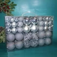 thumbnail image 2 of yotijay 100 Pcs Christmas Baubles Ornament Hanging Balls Baubles Unbreakable for Outdoor Argent, 2 of 8