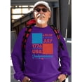 thumbnail image 2 of 4Th Of July 1776 Sweatshirt Men -Image by Shutterstock, Male 4X-Large, 2 of 4
