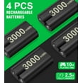 thumbnail image 6 of Xbox Series X/S Compatible Rechargeable Battery Pack Kit with 4x 1200mAh(3000mWh) Batteries & Smart Charging Dock, 6 of 6