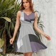 thumbnail image 7 of Modern Art Purple Gray Black Geometric Dress Summer Street Style Dresses Female Sleeveless Printed Sundress, 7 of 7