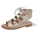 thumbnail image 4 of Sandalias y pantuflas de verano para mujer de talla grande, zapatos casuales cómodos con correa cruzada plana para mujer Wmkox8yii nm7207, 4 of 9