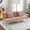 Pink, variant on Gewnee Rose Red 67.7” Twin Convertible Sleeper Sofa, Velvet Tufted Split-Back with 2 Toss Pillows for Home Office
