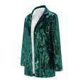 thumbnail image 5 of Dyfzdhu Sequin Blazers For Women Long Sleeve Solid Color Shiny Party Suit Jacket Plus Size, Green S, 5 of 8