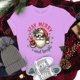 thumbnail image 1 of Funny Christmas Santa Claus Stay Merry And Bright Print T-Shirt Summer Letter Print T Shirt Women Men Short Sleeve Loose Shirts, 1 of 5