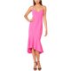 thumbnail image 2 of Vestido alto y bajo con volantes Bardot rosa pequeño, 2 of 2