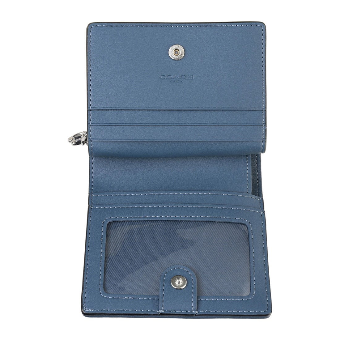 コンパクト☆デニム地【Coach】★Snap Wallet Denim Coach Women's Medium Snap Wallet in Signature Jacquard