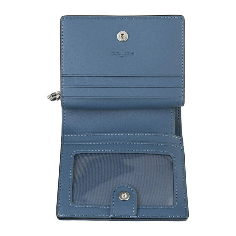 Coach Women s Medium Snap Wallet in Signature Jacquard Denim Dark Denim