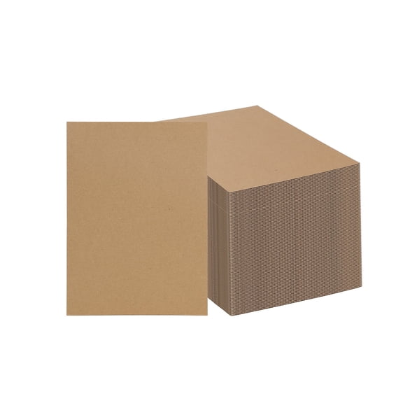 100-Pack Corrugated Cardboard Sheets – 5x7 inch Flat Packaging Inserts for Mailers & Shipping