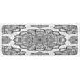 thumbnail image 1 of Mandala Kitchen Mat, Abstract and Floral Round Culture of Cosmos, Plush Decorative Kitchen Mat with Non Slip Backing, 47" X 19", Black White, by Ambesonne, 1 of 1