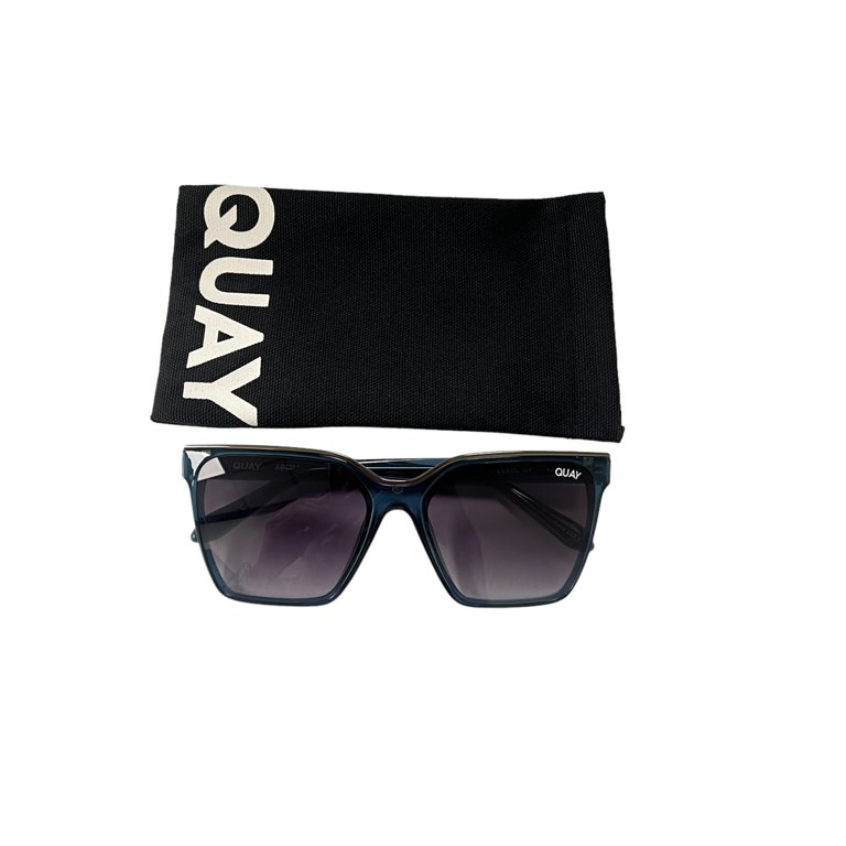 QUAY Australia Level Up Large Square Sunglasses Shades Sunnies Oversized Quay Australia Level Up Oversized Square Sunglasses Blue  main image 4