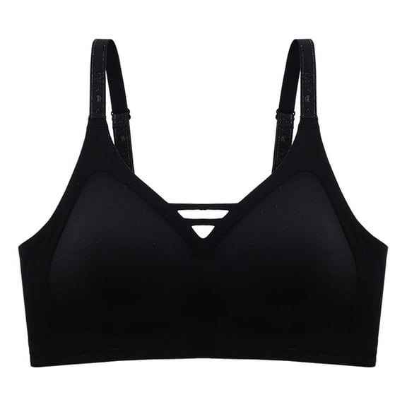 ATENAR Bras for Women,Push Up Bra,Womens Bras,Comfort Fit,Soft,Solid,Acrylic,Black,M