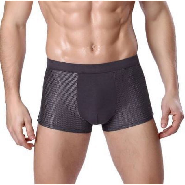 Ropa interior masculina de seda de hielo, malla U convexa, modal, bóxer para hombre, ropa interior de verano, calzoncillos para hombre