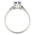 thumbnail image 4 of 1 ct Marquise Cut Simulated Tanzanite Solitaire Engagement Ring for Women in 18K White Gold, 4 of 5
