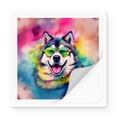 thumbnail image 2 of Hippie Alaskan Malamute Portrait oil painting Watercolor Tie-dye Vintage Vinyl Sticker Alaska Mal Dog Lovers Gifts Waterproof Decal Art Decor - 00015, 2 of 5