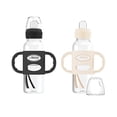 thumbnail image 1 of Botella estrecha Dr. Brown's® Milestones para sorber con mangos™ 8oz 250mL libre de BPA negro y crudo paquete de 2 6m+, 1 of 3