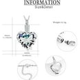 thumbnail image 2 of Butterfly Heart Cremation Jewelry for Ashes for Women Men Keepsake Birthstone Urn Necklace Ashes Holder Memorial Pendant Locket, 2 of 7