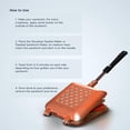 thumbnail image 4 of Jean-Patrique Stovetop Panini Grill Press Sandwich Maker, Copper – Ceramic Nonstick Grilled Cheese Maker with Handles - Indoor & Outdoor Double-sided Sandwich Toaster, 4 of 8