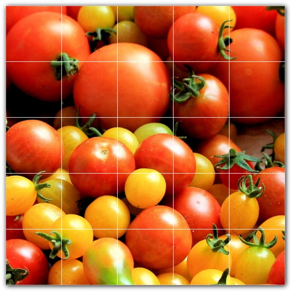 Picture-Tiles.com: Fruit Ceramic Tile Wall Mural WAL500702-55XL. 60"W x 60"H using (25) 12" x 12" Ceramic Tiles-Satin Finish