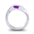 thumbnail image 4 of 1.25 Ct Fine Natural Diamond Amethyst Gemstone Bridal Ring for Women Solid 14K White Gold Size 10 by Diamond-Capitals, 4 of 8