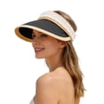 thumbnail image 2 of jiaxiM UPF 50+ Women Sun Visor Hat Wide Brim Lightweight Moisture Wicking Quick Dry Cap for Beach Hiking Travel Outdoor, 2 of 5