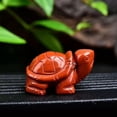 thumbnail image 4 of K-KED Natural Quartz Crystal Carved Longevity Tortoise Animal Turtle Energy Gemstone-Red Jasper Quartz, 4 of 6