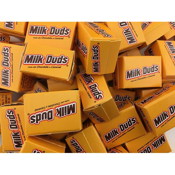 Milk Duds Candy, Caramel in Milk Chocolate, Snack Size Boxes (Pack of 2