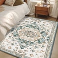 thumbnail image 5 of Boho Aztec Large Area Rugs for Bedroom Living Room, Non Slip Carpet Bedside Rug, Tribal Southwest Ethnic Abstract Pattern Rectangular Floor Cover Kitchen Accent Rug 2.7'x5' for Dining Room/Office, 5 of 9