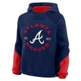 thumbnail image 2 of Women's Fanatics Navy Atlanta Braves Oversized Time to Win Pullover Hoodie, 2 of 3