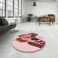 thumbnail image 3 of Ahgly Company Indoor Square Patterned Brown Red Area Rugs, 3' Square, 3 of 6